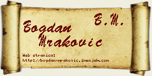 Bogdan Mraković vizit kartica